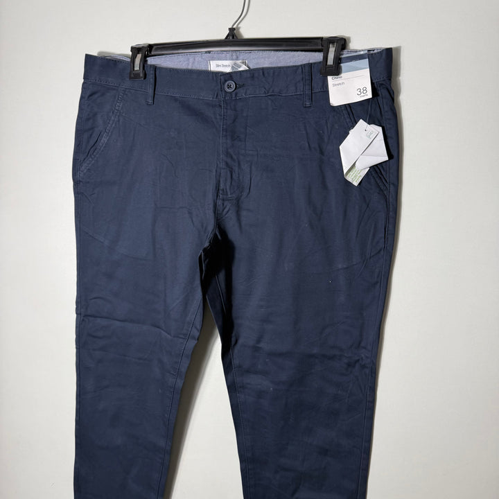 ANKO SLIM FIT COTTON CHINO PANT BRAND NEW WITH STRETCH BLUE COLOUR