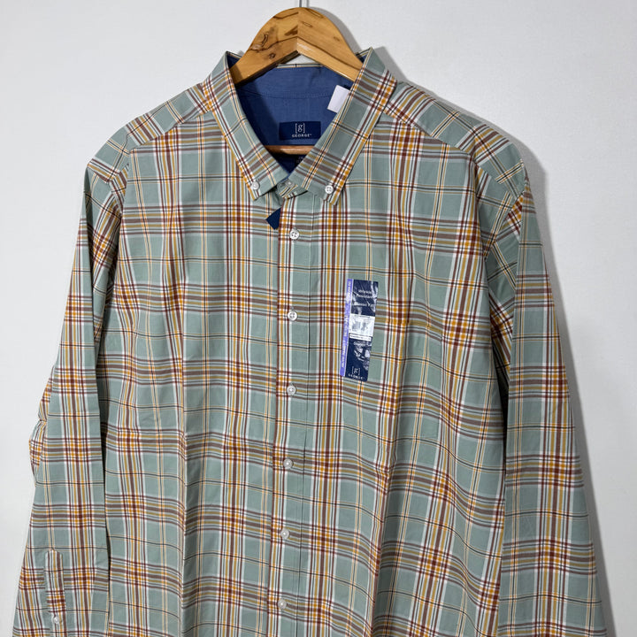 GEORGE CLASSIC FIT BUTTON DOWN COSUAL COTTON SHIRT BRAND NEW