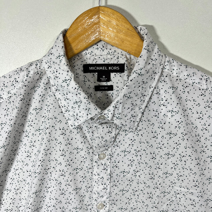 MICHAEL KORS SLIM FIT PRINTED CASUAL COTTON SHIRT