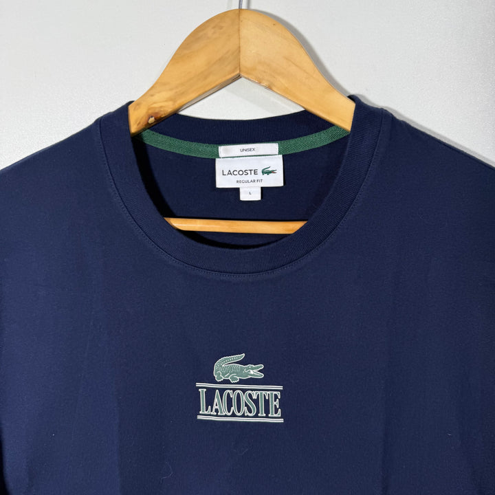 LACOSTE REGULAR FIT UNISEX COTTON TSHIRT BLUE COLOUR