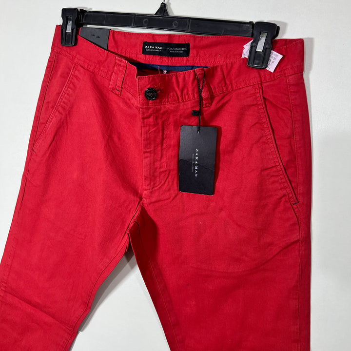 ZARA SLIM FIT COTTON CHINO PANT BRAND NEW WITH STRETCH