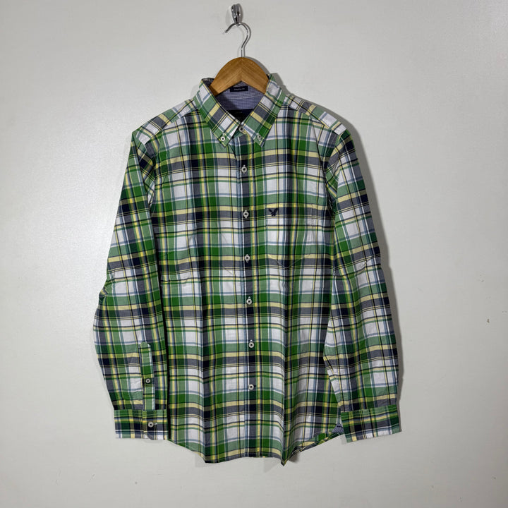 AMERICAN EAGLE ATHLETIC FIT BUTTON DOWN CASUALCOTTON SHIRT