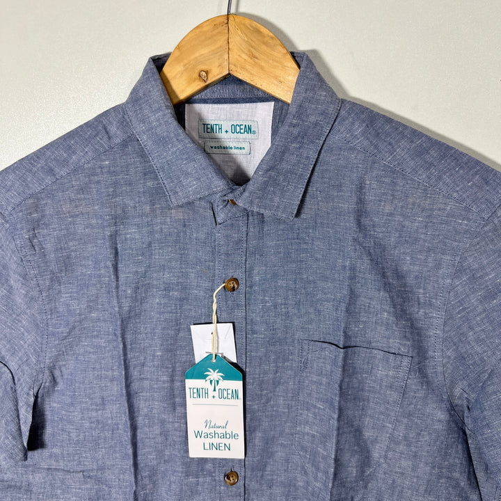 TENTH OCEAN HALF SLEEVES WASHABLE LINNEN SHIRT BRAND NEW