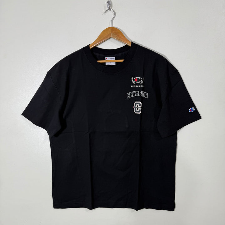 CHAMPION COTTON TSHIRT BLACK COLOUR