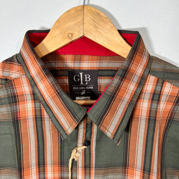 GOLD LABEL BRAND DOUBLE POCKET CASUAL COTTON SHIRT BRAND NEW
