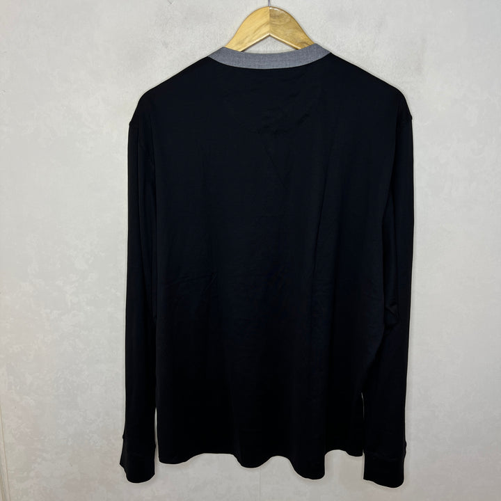 MURANO BEN COLLAR LONG SLEEVES COTTON TSHIRT