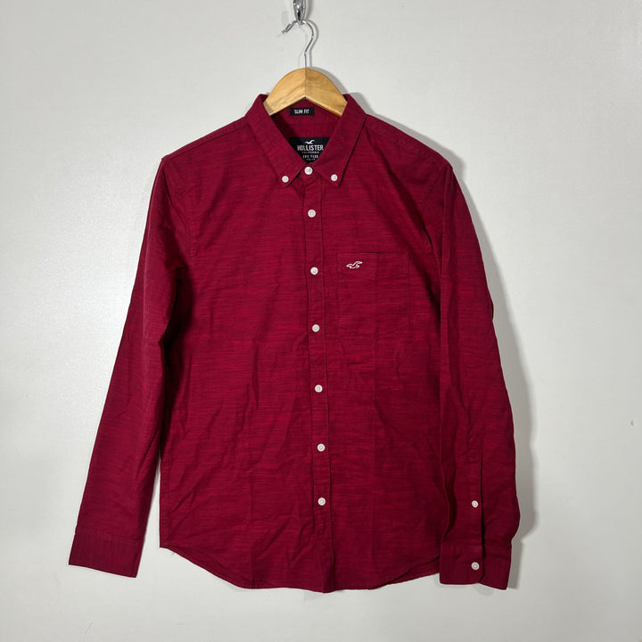 HOLLISTER SLIM FIT BUTTON DOWN CASUAL COTTON SHIRT