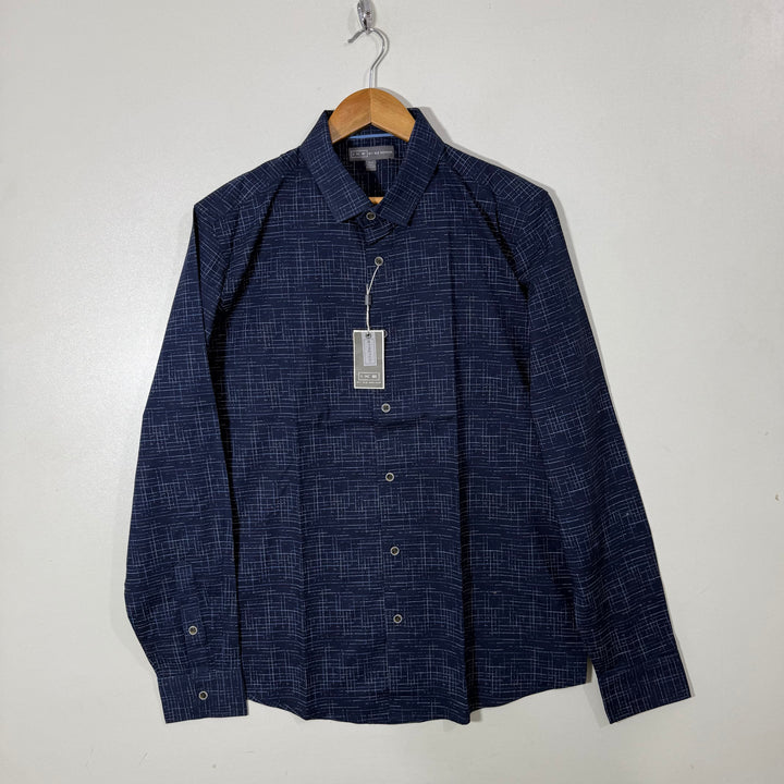 IKE BY IKE BEHAR COTTON SHIRT BRAND NEW BLUE COLOUR WITH STRETCH