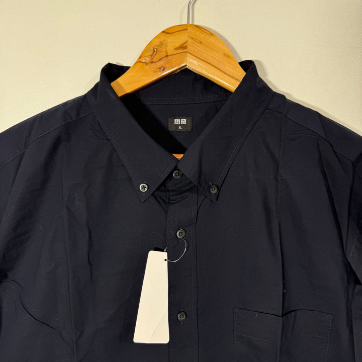 UNIQLO BUTTON DOWN COTTON SHIRT BRAND NEW  DARK BLUE COLOUR