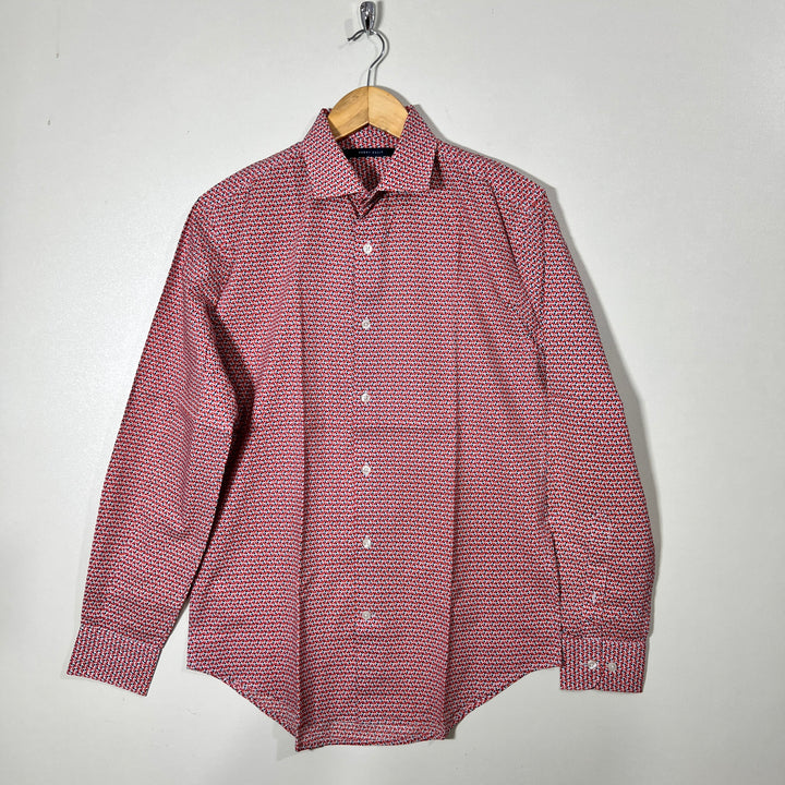 PERRY ELLIS PRINTED COTTON SHIRT