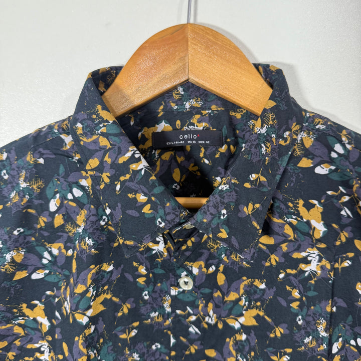 CELIO PRINTED CASUAL COTTON SHIRT