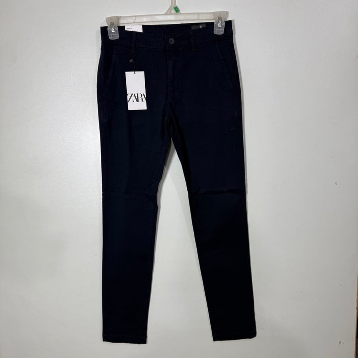 ZARA SKINNY FIT COTTON CHINO PANT BRAND NEW WITH STRETCH BLUE COLOUR