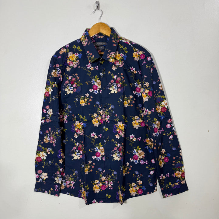 ANGELO LITRICO PRINTED CASUAL COTTON SHIRT