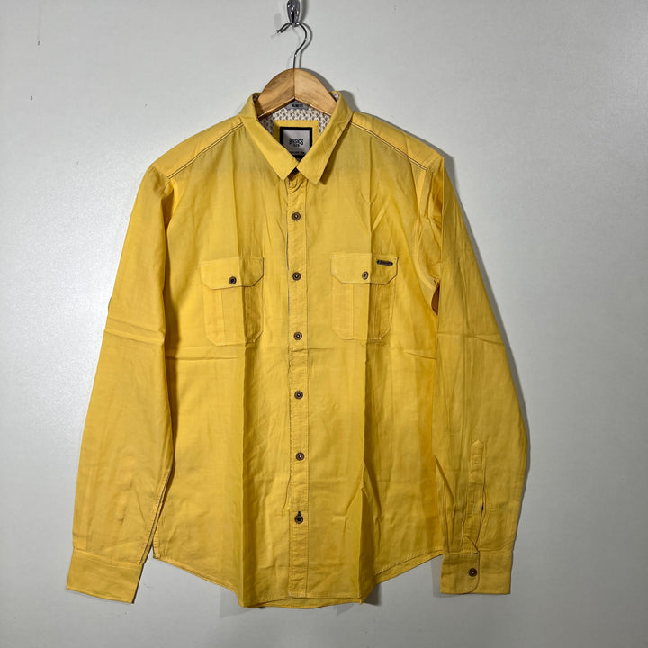 BASICS 029 SLIM FIT DOUBLE POCKETS CASUAL SHIRT