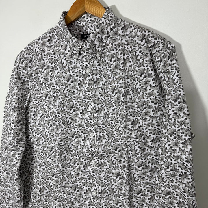 EXPRESS BUTTON DOWN PRINTED CASUAL COTTON SHIRT BRAND NEW