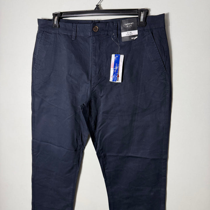 TARGET MAN SLIM FIT COTTON CHINO PANT BRAND NEW WITH STRETCH BLUE COLOUR