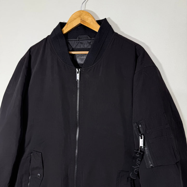 CALVIN KLEIN BEN COLLAR BOMBER JACKET BLACK COLOUR