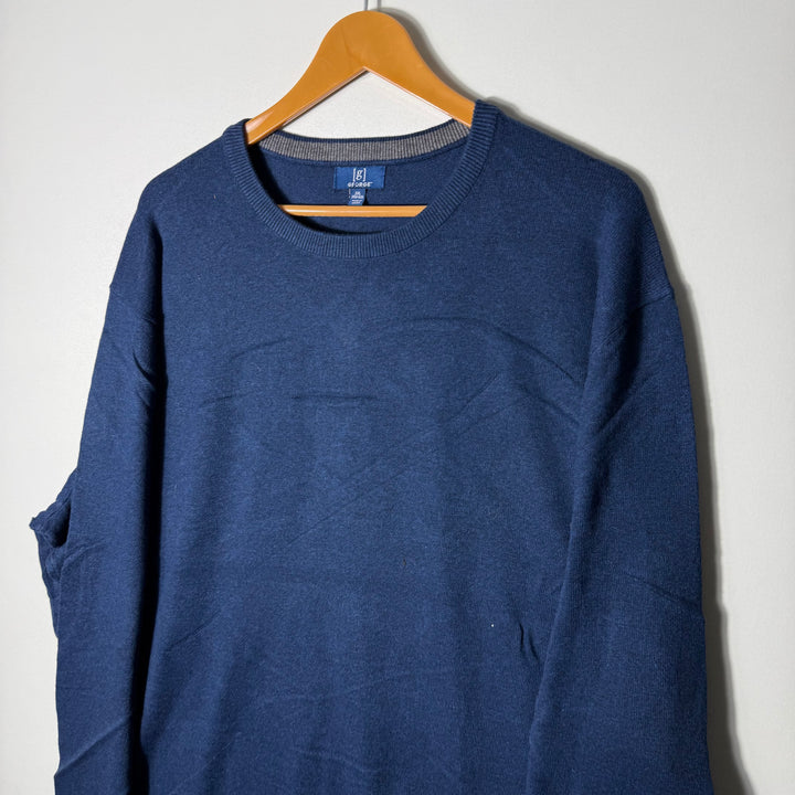 GEORGE COTTON SWEATER BLUE COLOUR