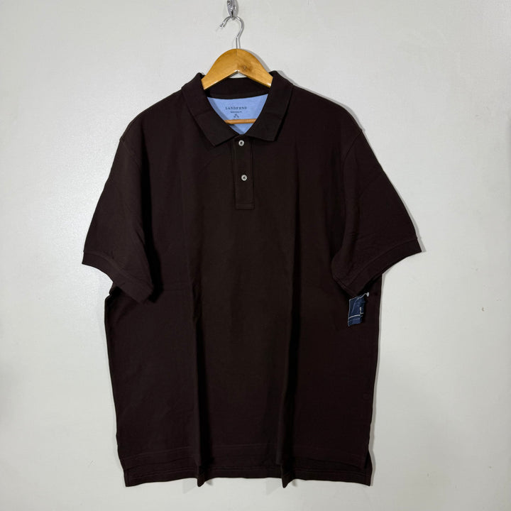 LANDS END COTTON POLO TSHIRT BRAND NEW BROWN COLOUR