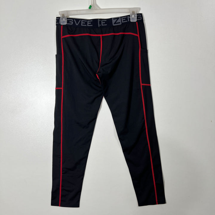 ZENGVEE THREE QUARTER SPORT COMPRESSION TIGHT INNER FLEECE