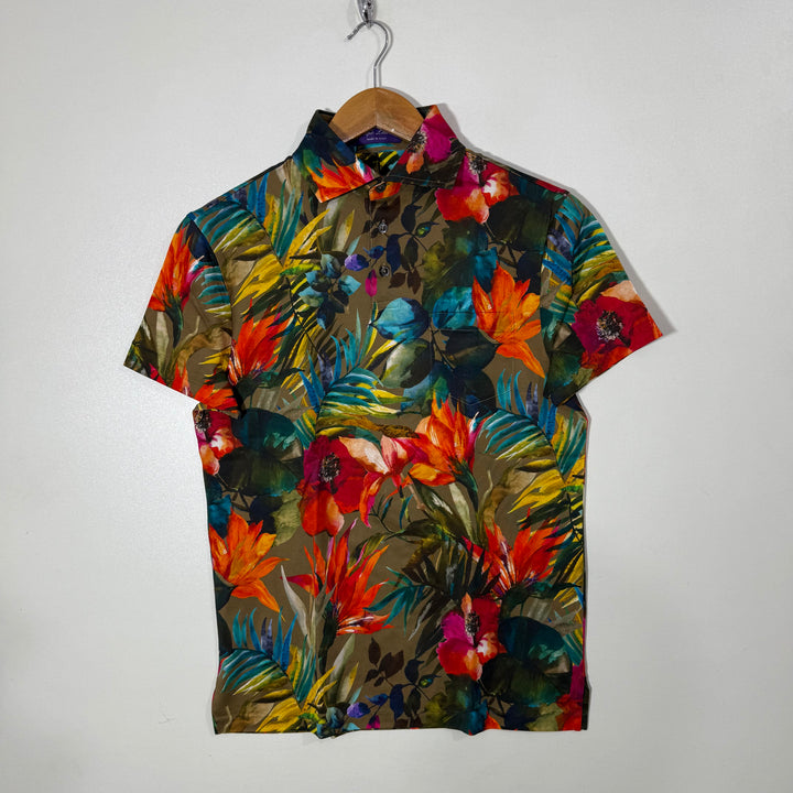 RALPH LAUREN POLO MADE IN ITALY PRINTED COTTON POLO TSHIRT