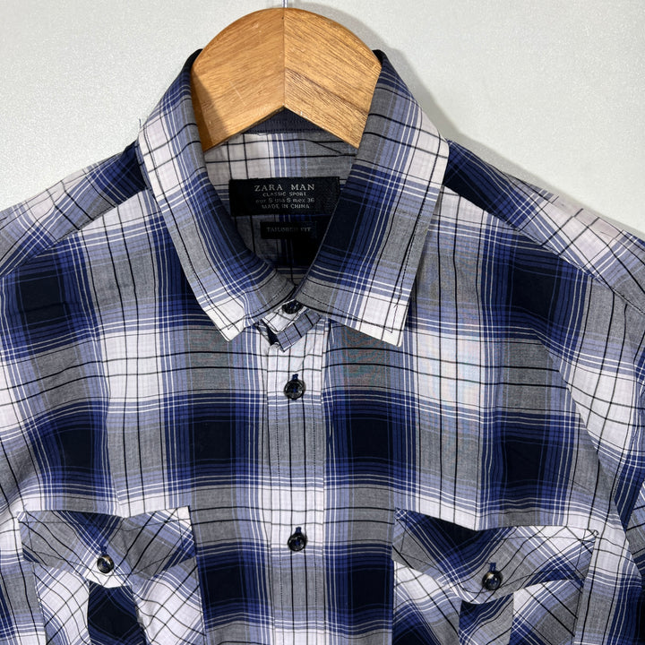 ZARA DOUBLE POCKETS CASUAL COTTON SHIRT