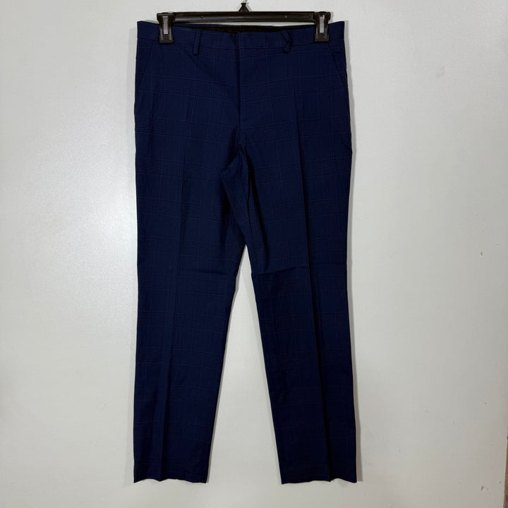 J FERRAR SLIM FIT CHECKERED DRESS PANT WITH STRETCH