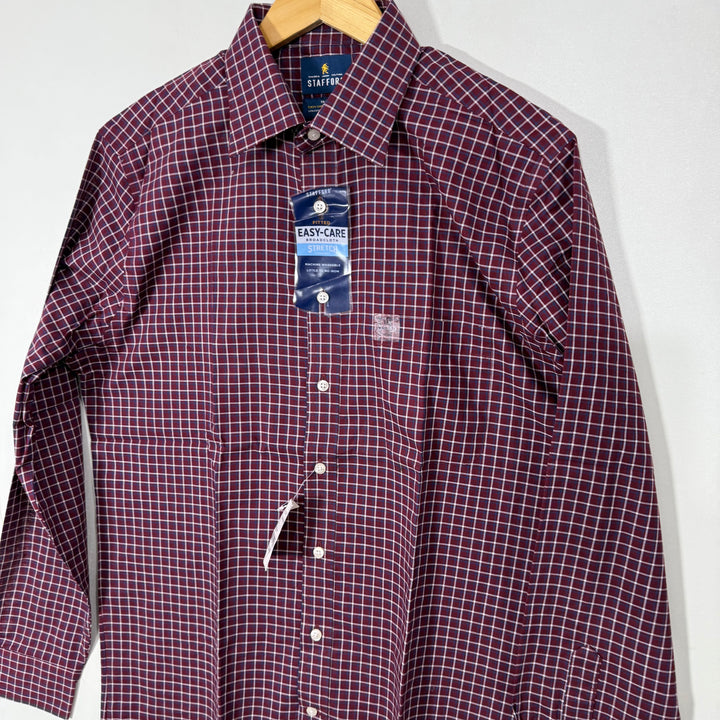 STAFFORED SEMI FORMAL CHECKERED SHIRT BRAND NEW WITH STRETCH