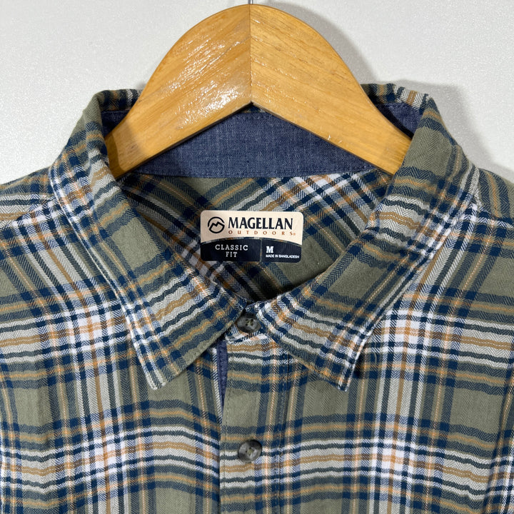 MAGELLAN CLASSIC FIT FLANNEL COTTON DOUBLE POCKET SHIRT BRAND NEW