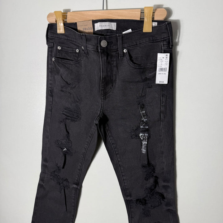 PACSUN SKINNY FIT RIPPED JEANS BRAND NEW GREY COLOUR