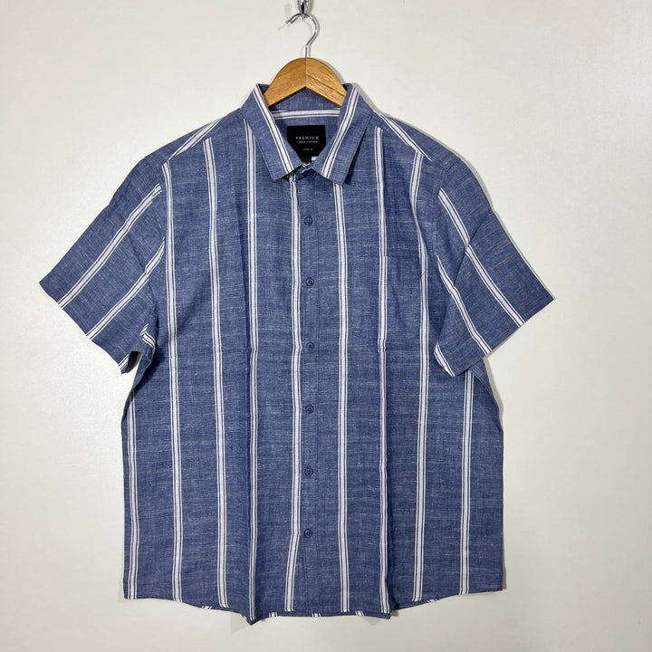 COTTON ON HALF SLEEVES LINEN SHIRT