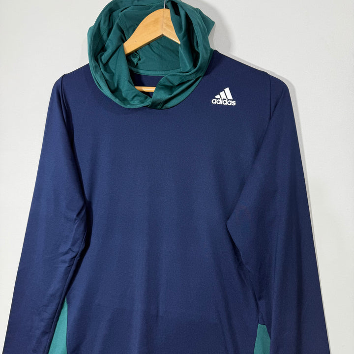 ADIADAS CLIMALITE SPORT TSHIRT WITH HOOD