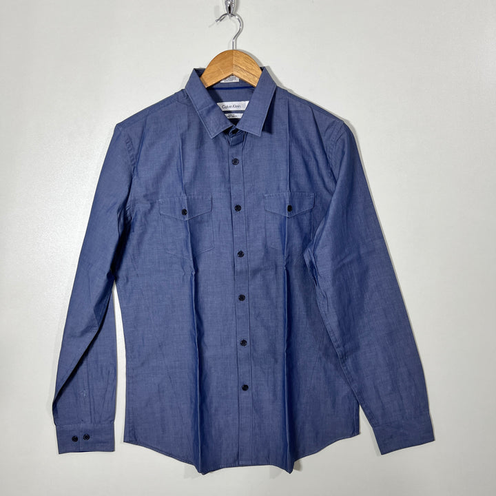 CALVIN KLEIN BODY FIT DOUBLE POCKETS SHIRT