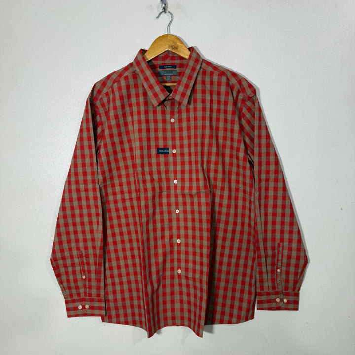 SADDLEBRED NON IRON COTTON CHECKERED SHIRT