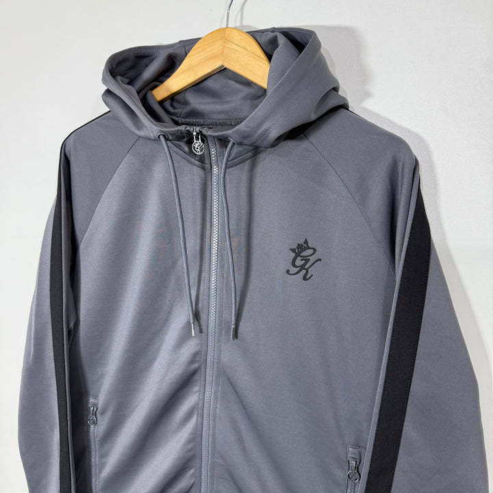 GYM KING SPORT JACKET WITH HOOD GREY COLOUR