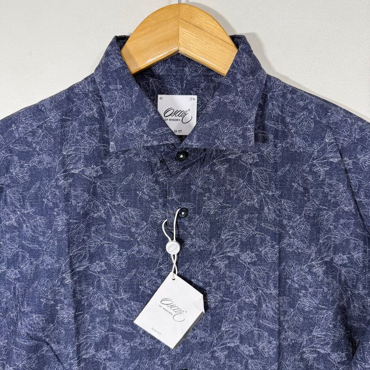 OSCAR OF SWEDEN  PRINTED CASUAL COTTON SHIRT BRAND NEW