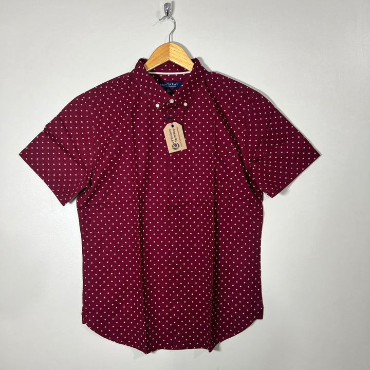 MANTARAY BUTTON DOWN HALF SLEEVES SHIRT