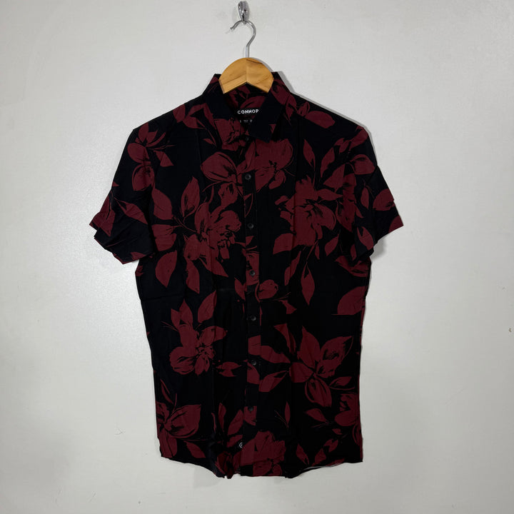 CONNOR CLASSIC FIT PRINTED HALF SLEEVES HAWAI SHIRT