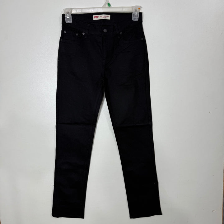 LEVIS 502 REGULAR TAPER FITDENIM PANT WITH STRETCH BLACK COLOUR