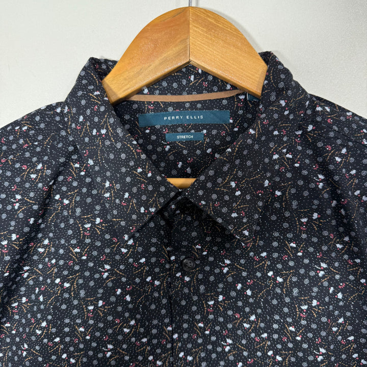 PERRY ELLIS CASUAL COTTON SHIRT WITH STRETCH