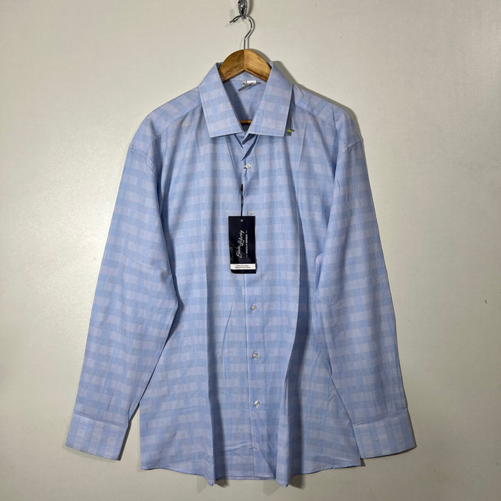 STATE AND LIBERTY CHECKERED FORMAL SHIRT BRAND NEW WITH STRETCH