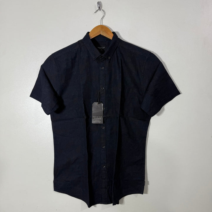 INDUSTRIE HALF SLEEVES BUTTON DOWN PRINTED CASUAL COTTON SHIRT BRAND NEW
