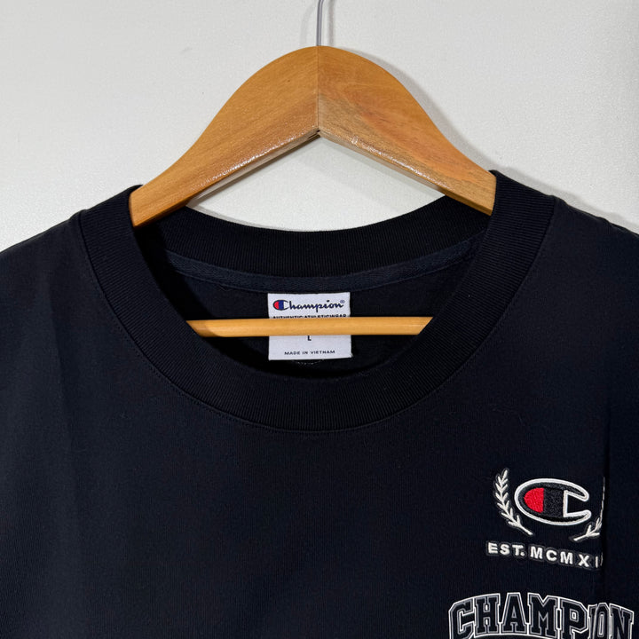CHAMPION COTTON TSHIRT BLACK COLOUR