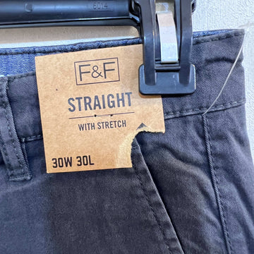 F&F STRAIGHT FIT COTTON CHINO PANT BRAND NEW WITH STRETCH - JS BROTHERS 