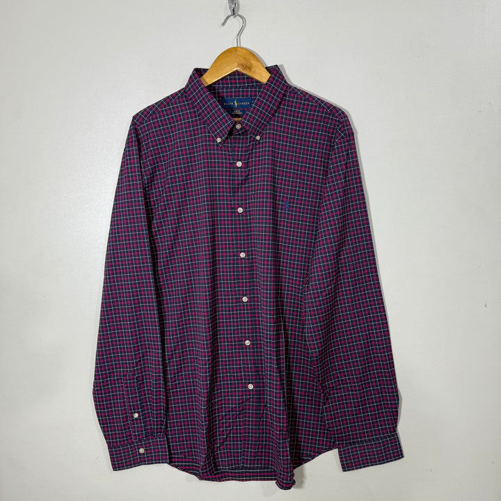 RALPH LAUREN POLO SLIM FIT BUTTON DOWN PERFORMANCE SHIRT WITH STRETCH