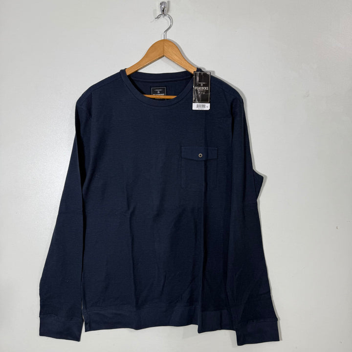 PEACOCKS LONG SLEEVES COTTON TSHIRT BRAND NEW BLUE COLOUR