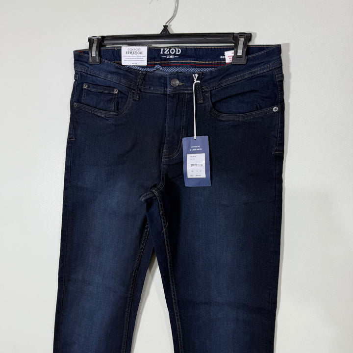 IZOD RELAXED FIT DENIM PANT BRAND NEW WITH STRETCH BLUE COLOUR
