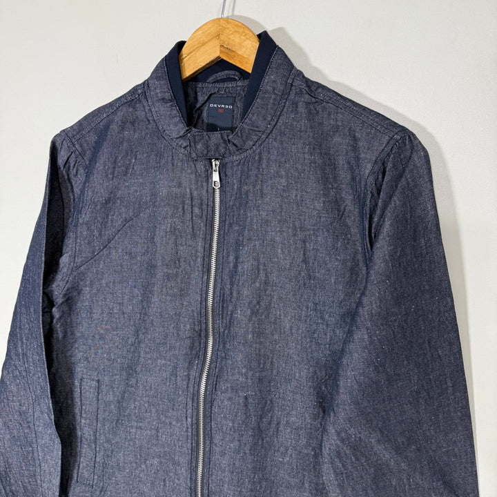 DEVRED BEN COLLAR COTTON LINEN  BOMBER JACKET