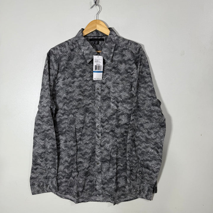 KENNETH COLE PRINTED CASUAL COTTON SHIRT BRAND NEW
