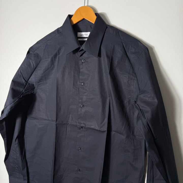 CALVIN KLEIN REGULAR FOT COTTON SHIRT BLACK COLOUR